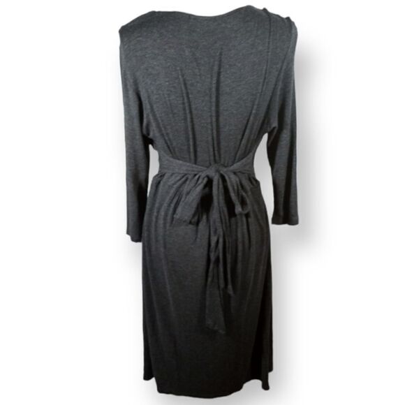 DAISY FUENTES GRAY/CHARCOAL DRESS SZ.L EUC - Picture 2 of 4